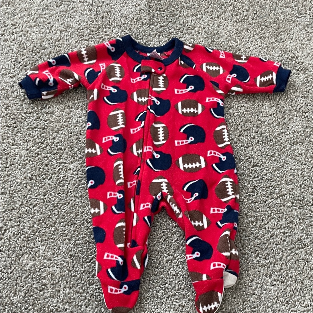 Football Print Baby Onesie